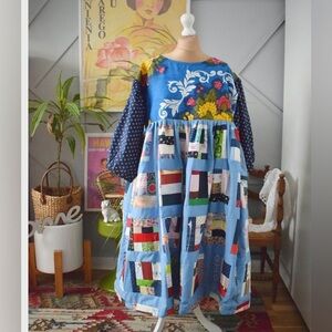 Unique 100% handmade beautiful Vintage patchwork dress